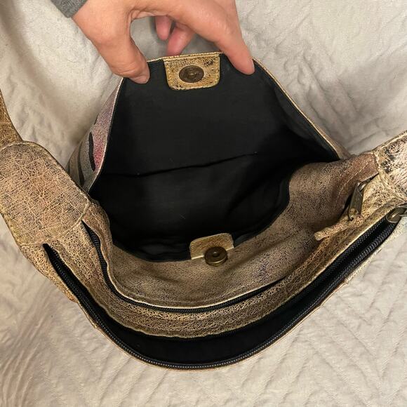 SALE!! Vintage The Animal purse wearable art leather hand painted made in India - Picture 4 of 9